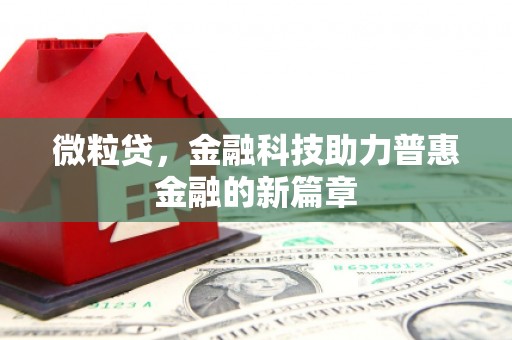 永清微粒贷，金融科技助力普惠金融的新篇章