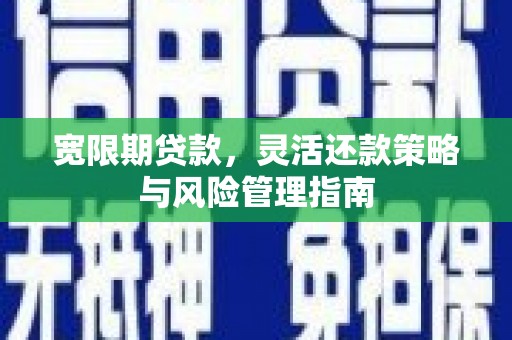 永清宽限期贷款，灵活还款策略与风险管理指南