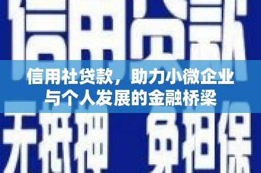 永清信用社贷款，助力小微企业与个人发展的金融桥梁