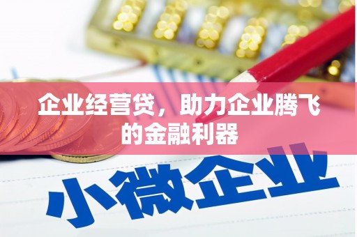 永清企业经营贷，助力企业腾飞的金融利器