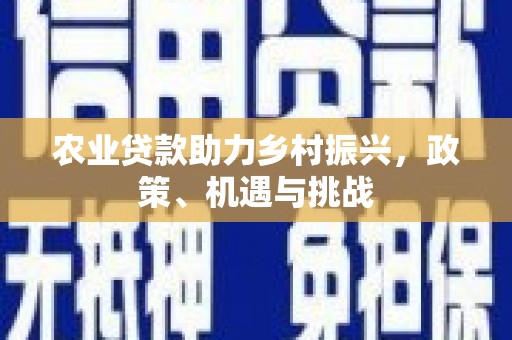 永清农业贷款助力乡村振兴，政策、机遇与挑战