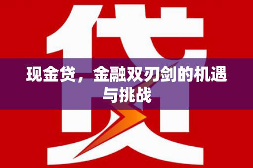 永清现金贷，金融双刃剑的机遇与挑战