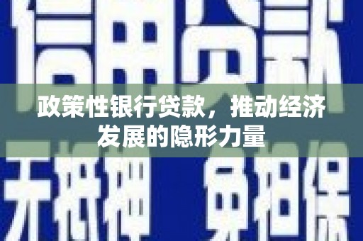 永清政策性银行贷款，推动经济发展的隐形力量