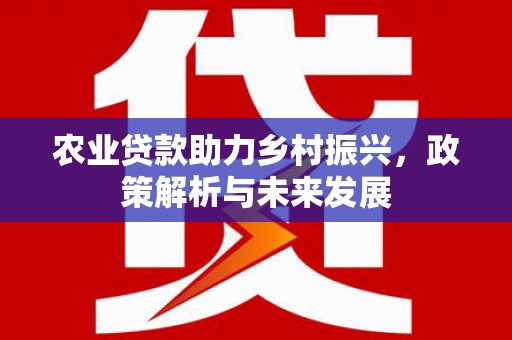 永清农业贷款助力乡村振兴，政策解析与未来发展