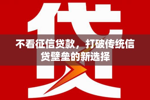 永清不看征信贷款，打破传统信贷壁垒的新选择