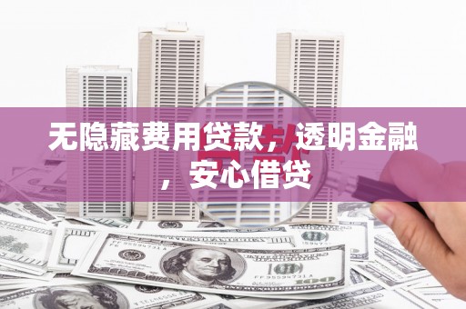 永清无隐藏费用贷款，透明金融，安心借贷