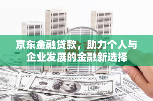 永清京东金融贷款，助力个人与企业发展的金融新选择