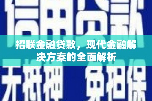永清招联金融贷款，现代金融解决方案的全面解析