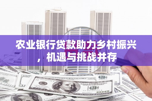 永清农业银行贷款助力乡村振兴，机遇与挑战并存