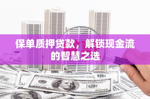 永清保单质押贷款，解锁现金流的智慧之选