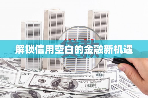 永清解锁信用空白的金融新机遇