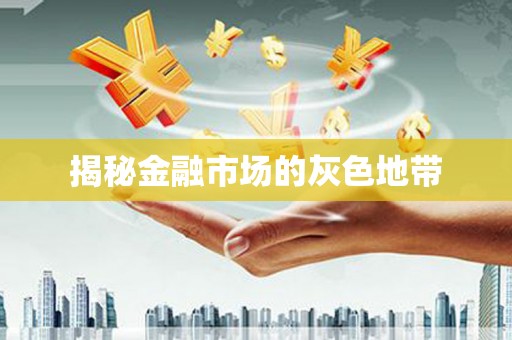 永清揭秘金融市场的灰色地带