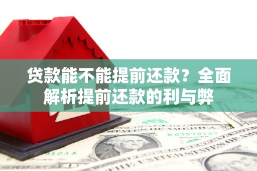 永清贷款能不能提前还款？全面解析提前还款的利与弊