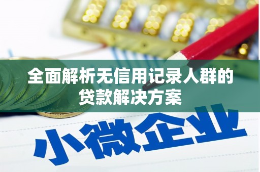 永清全面解析无信用记录人群的贷款解决方案